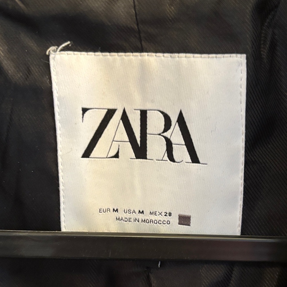 Zara Elegant Black Wrap Coat - Picture 2 of 12
